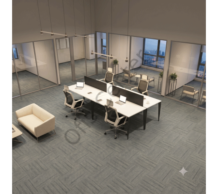 Exen Ofis Büro Dört'lü Ayrılabilir W Masa 280 cm